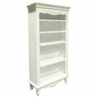100cm幅アンティークホワイトのブックケース　輸入家具