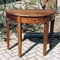 引出し付ハーフラウンドテーブル