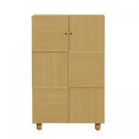 75cm幅ロータイプのシューズボックス(下駄箱)　オリーブ75LNA　ナチュラル色