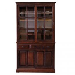 カバ材使用の105cm幅高級食器戸棚　こだわりの北海シリーズ