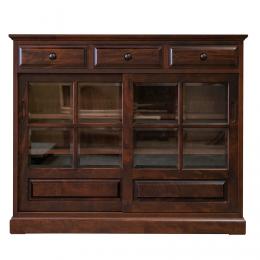 北海道のカバ材を使用した120cm幅茶棚　北海シリーズ