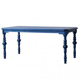 北海道のカバ材を使った165cm幅ダイニングテーブル(ネイビー)　北海シリーズ