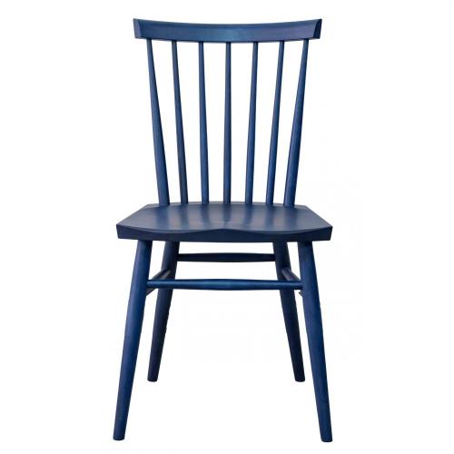 カバ材使用のウィンザーチェア(ネイビー色)　北海シリーズ