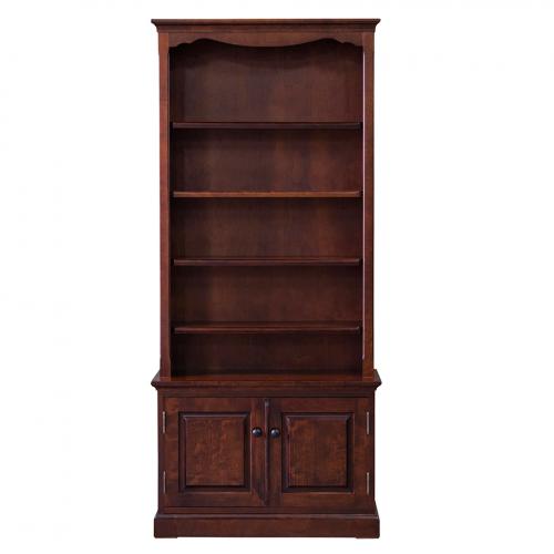 カバ材使用の80cm幅オープン書棚　北海シリーズ