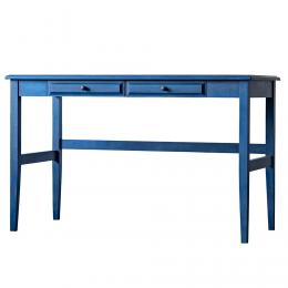 カバ材使用の素敵な120cm幅デスク(ネイビー色)　北海シリーズ