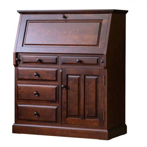 カバ材使用の素敵な90cm幅ライティングデスク　北海シリーズ