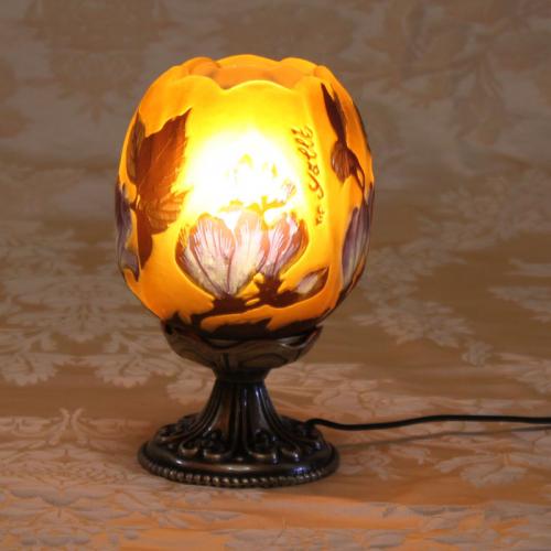 1灯ミニテーブルスタンド(ランプ)照明　(マグノリア/アンティークブロンズ)　ガレコレクション