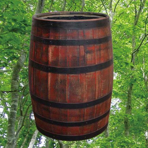 ウイスキー樽1本プランター　アンティークレッド ウイスキー樽物語 　開梱設置サービスパック