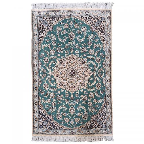 ペルシャ絨毯　ナイン産　約136×88cm　M264542　手織り絨毯