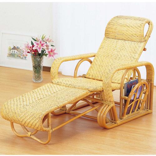 籐(ラタン)製の三つ折り寝椅子・リクライナー|いい家具ネット