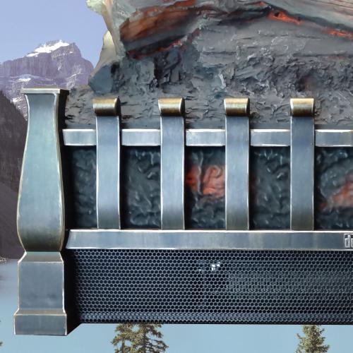 薪暖炉(電気式)本体　メープルフレーム1000W