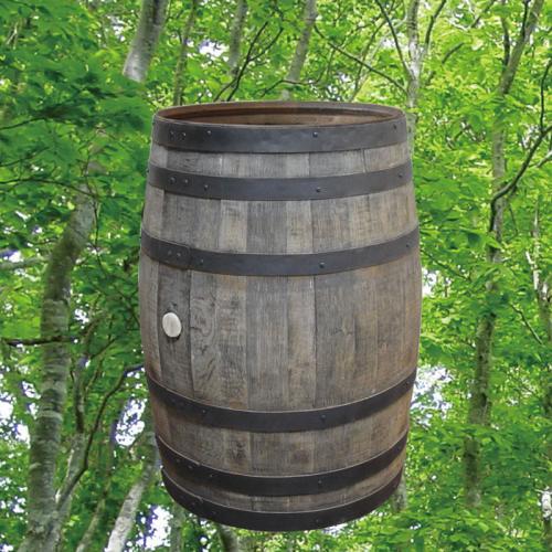ウイスキー樽1本プランター　黒タガ　ウイスキー樽物語　開梱設置サービスパック