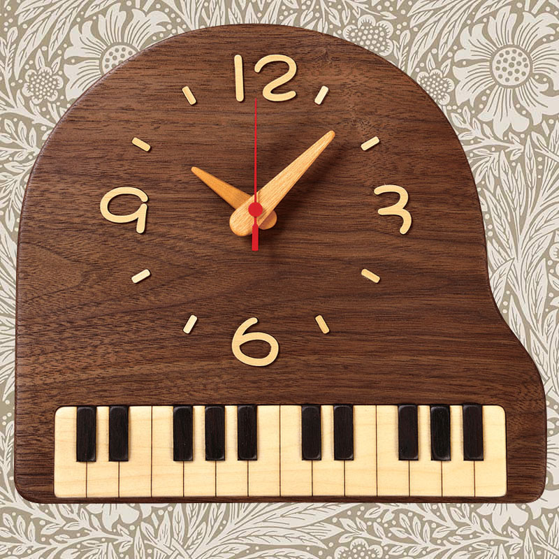 ピアノモチーフの掛け時計 送料無料 いい家具ネット