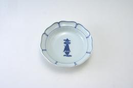 後姿千筋八方割小皿　青花　有田焼