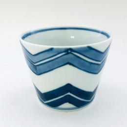 OBIそば猪口　青花　有田焼