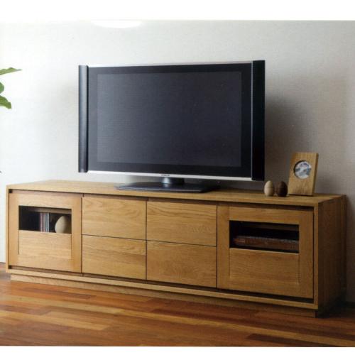 ウォールナット天然木仕様のテレビボード170幅のハイタイプ