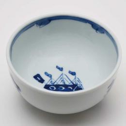 三人異人玉渕4寸丼　青花　有田焼