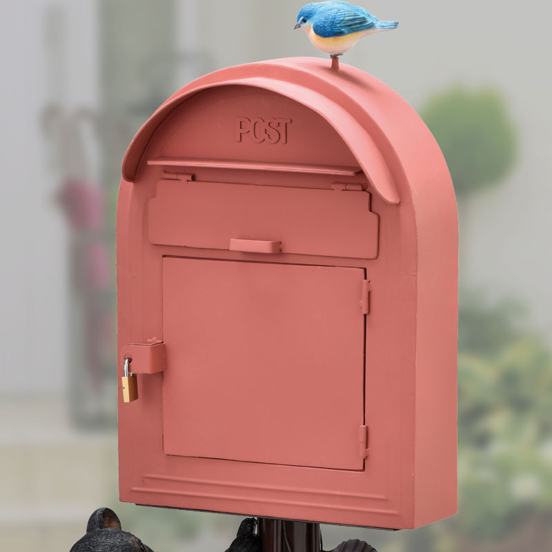 リトルベアーのモチーフが付いてかわいいレッドカラーの郵便ポスト 送料無料 いい家具ネット