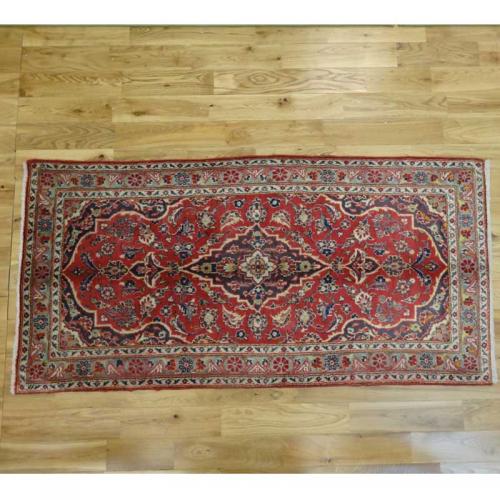 ペルシャ絨毯　カシャン産　オールド　約147×72cm
