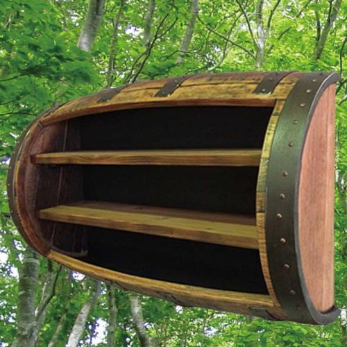 ウイスキー樽バレルサンドオープンラック(ナチュラル色)　ウイスキー樽物語