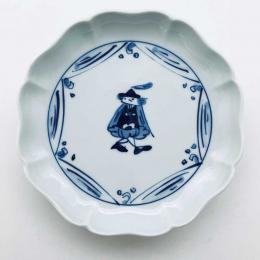 クラシックシリーズ 紅毛青花八方割5寸皿　青花　有田焼