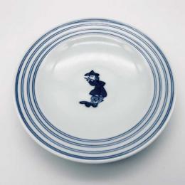 紅毛人プチケーキ皿 　青花　有田焼
