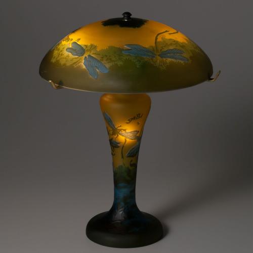 トンボがモチーフの4灯テーブルスタンド照明　(ナンシーリベラ)　ガレコレクション