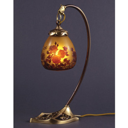 1灯テーブルスタンド照明　(薔薇)　アンティークブロンズ　ガレコレクション