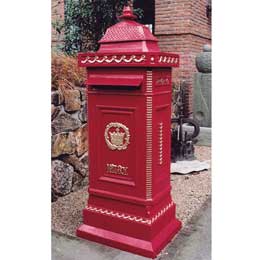 ヨーロピアンメイルボックス(赤)　郵便ポストJB-35001