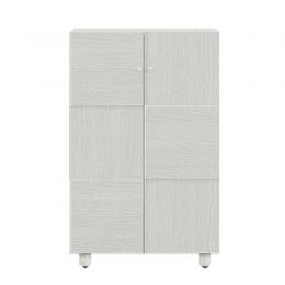 75cm幅ロータイプのシューズボックス(下駄箱)　オリーブ75L　ホワイト色