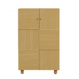 75cm幅ロータイプのシューズボックス(下駄箱)　オリーブ75LNA　ナチュラル色