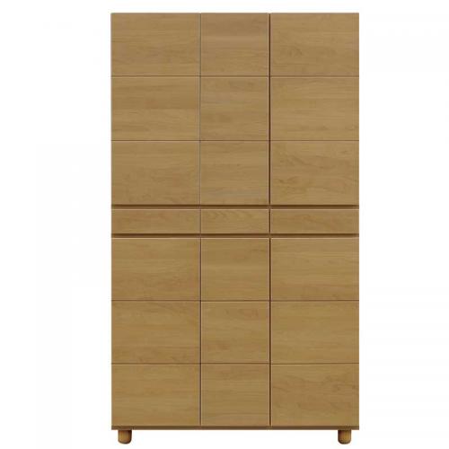 104cm幅縦型シューズボックス(下駄箱)　ゴールド104HNA　ナチュラル色