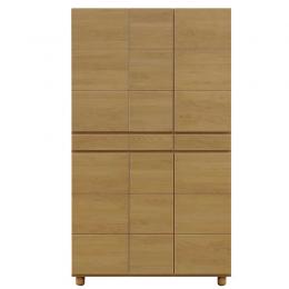 104cm幅縦型シューズボックス(下駄箱)　ゴールド104HNA　ナチュラル色