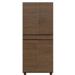 75cm幅縦型シューズボックス(下駄箱)　ゴールド75HDK　ダーク色