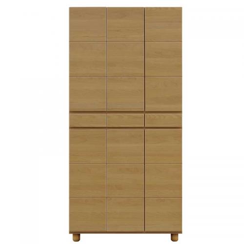 87cm幅縦型シューズボックス(下駄箱)　ゴールド87HNA　ナチュラル色