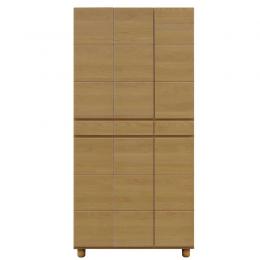 87cm幅縦型シューズボックス(下駄箱)　ゴールド87HNA　ナチュラル色