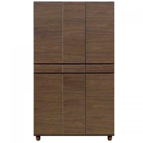 104cm幅縦型シューズボックス(下駄箱)　ゴールド104HDK　ダーク色