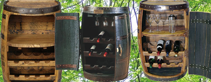 ウイスキー樽の古樽でつくったおしゃれなワインラック通販 