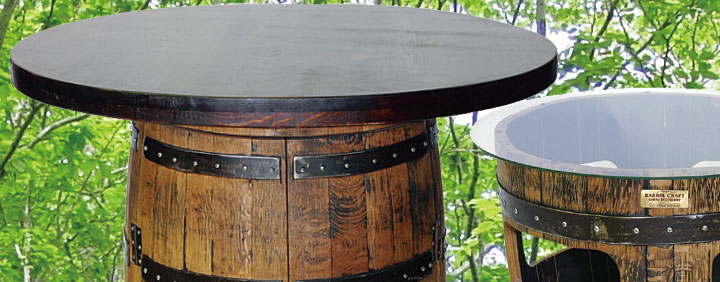 おしゃれなウイスキー樽(古樽)で作られたテーブルの販売ショップ|いい