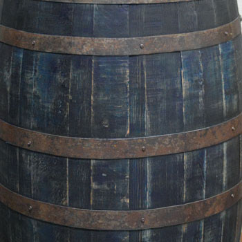 アンティークブルー色のウイスキー樽